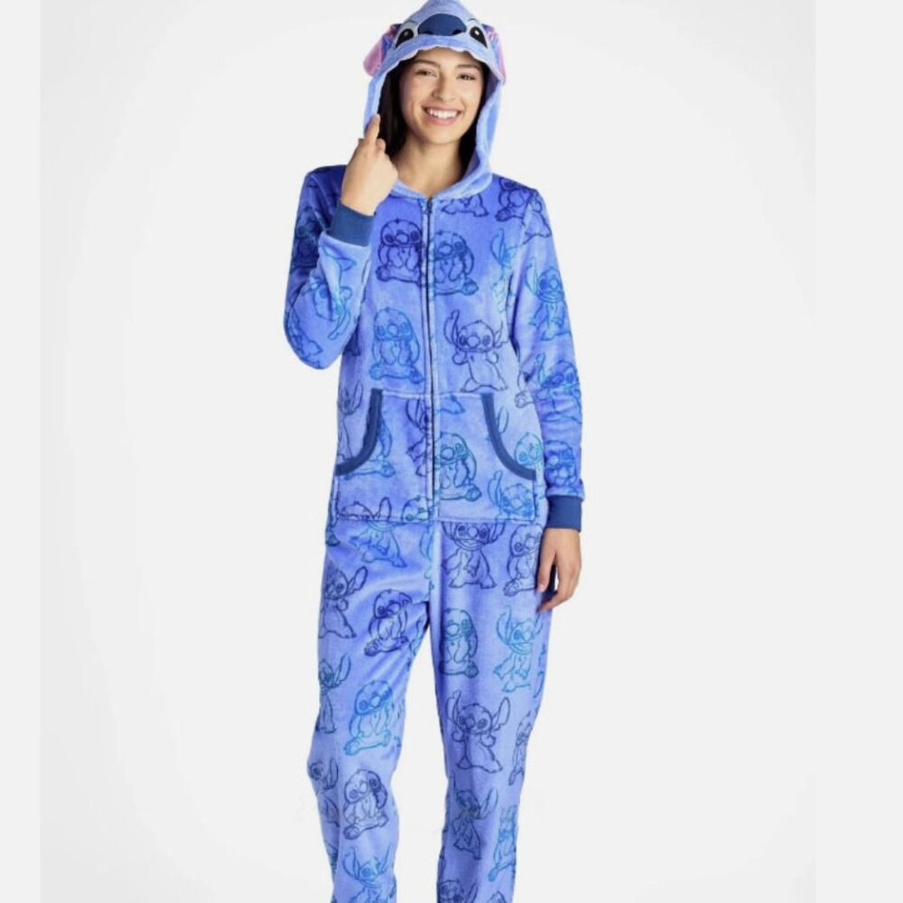 NWOT Lilo and Stitch Disney Womens Pajamas Union Suit Onsie Size LARGE